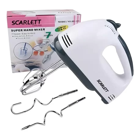 Batidora De Mano Scarlett De 7 Velocidades, Con Accesorios