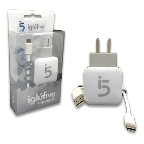 Cargador Iglufive 2 Puertos Usb  Cable Usb Tipo C