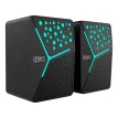 Parlante pc Gtc Spg-154 Pc Usb Jack 3.5 Mm Luces Rgb Negro