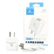 Cargador Tipo C/v8 Carga Rapida 4.8a Usb Cable Incluido